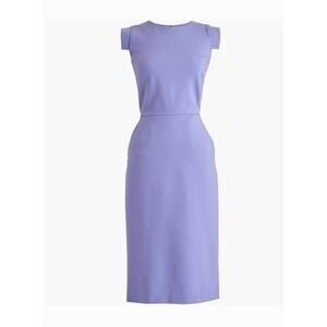 J.Crew Periwinkle Blue Cap Sleeve Sheath Dress with Pockets Size 8 RN77388